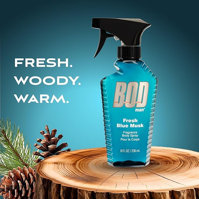 Parfums de Coeur Bod Man Fresh Blue Musk Body Spray 8 oz Beauty & Personal Care Bod Man