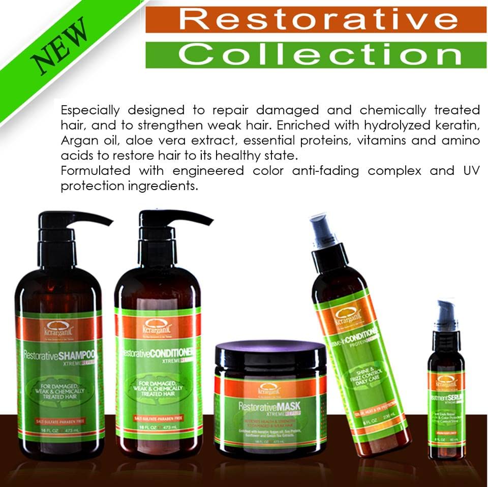 KERARGANIC RESTORATIVE XTREME HAIR REPAIR PRODUCTS FRIZZ CONTROL KIT Beauty & Personal Care KERARGANIC