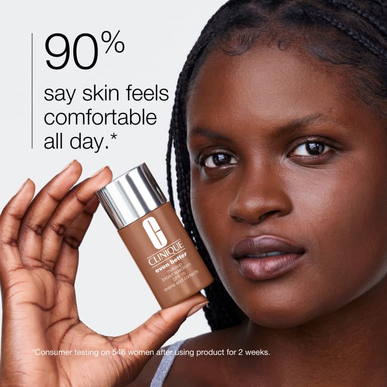 Clinique Even Better Makeup Liquid Foundation SPF 15 With Vitamin C For Dry + Oily Combination Skin Types | Medium Coverage + Natural Finish | Evens Beauty & Personal Care Clinique