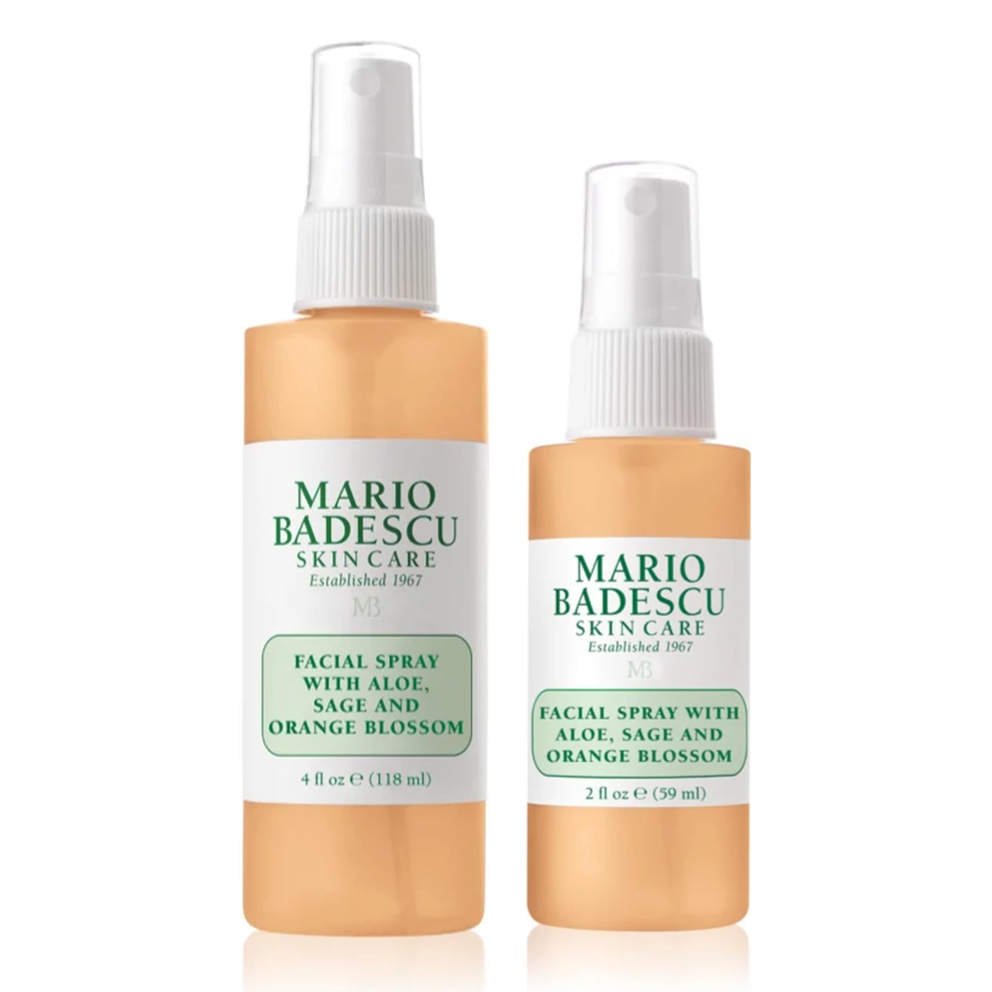 Mario Badescu Facial Spray with Aloe, Sage and Orange Blossom for All Skin Types | Face Mist That Hydrates & Uplifts | 4 FL OZ & 2 FL OZ Combo Beauty & Personal Care Mario Badescu