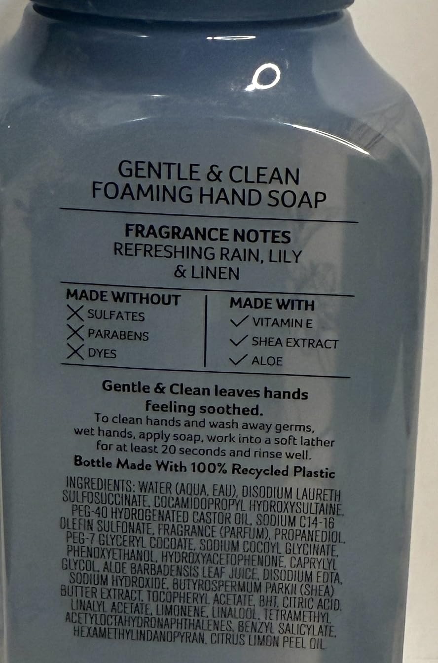 Bath and Body Works Fresh Rainfall & Linen Gentle & Clean Foaming Hand Soap Pack of 2 Beauty & Personal Care Bath & Body Works