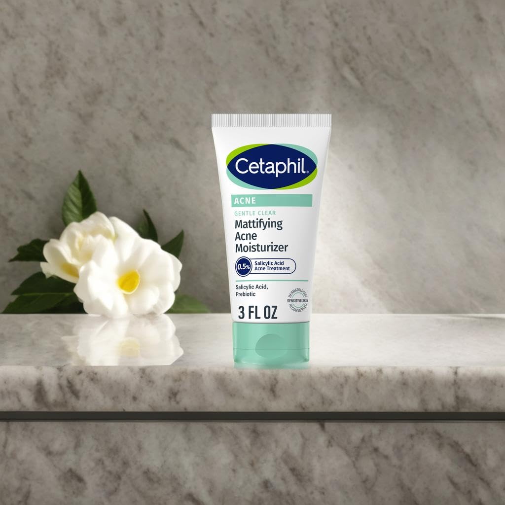 Cetaphil Face Moisturizer, Gentle Clear Mattifying Acne Moisturizer With 0.5% Salicylic Acid, Hydrates and Treats Sensitive Acne Prone Skin, Skin Care Beauty & Personal Care Cetaphil