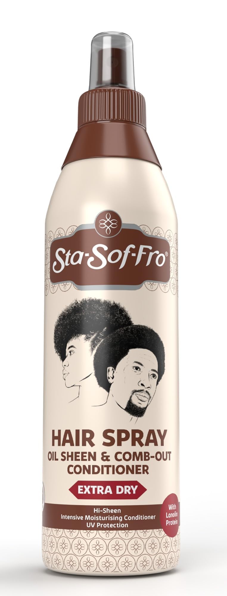 SoftSheen-Carson Sta-Sof-Fro Hair & Scalp Spray Comb Out Conditioner with Lanolin, Extra Dry, 8 fl oz, Brown Beauty & Personal Care Sta-Sof-Fro