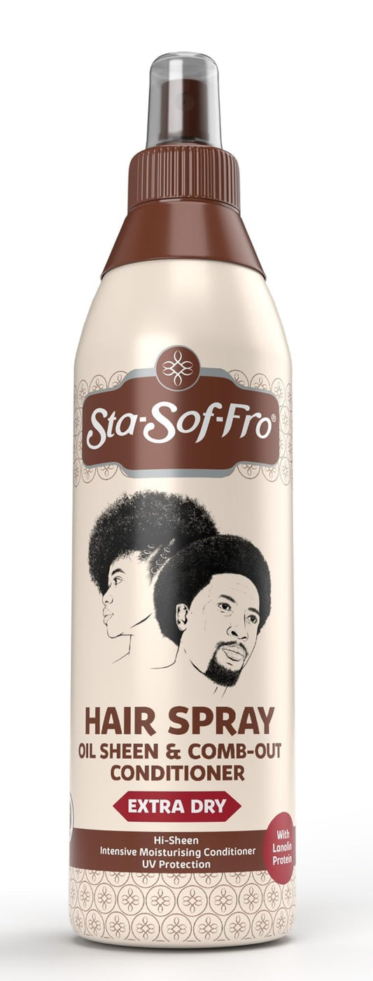 SoftSheen-Carson Sta-Sof-Fro Hair & Scalp Spray Comb Out Conditioner with Lanolin, Extra Dry, 8 fl oz, Brown Beauty & Personal Care Sta-Sof-Fro
