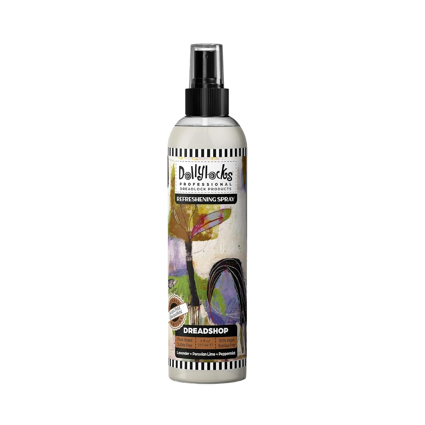 Dollylocks Refreshening Spray for Locs, Braids, Extensions, Dreadlocks | Lavender Lime Peppermint | Plant-based, Residue-free, Sulfate-free | Refresh Beauty & Personal Care Dollylocks