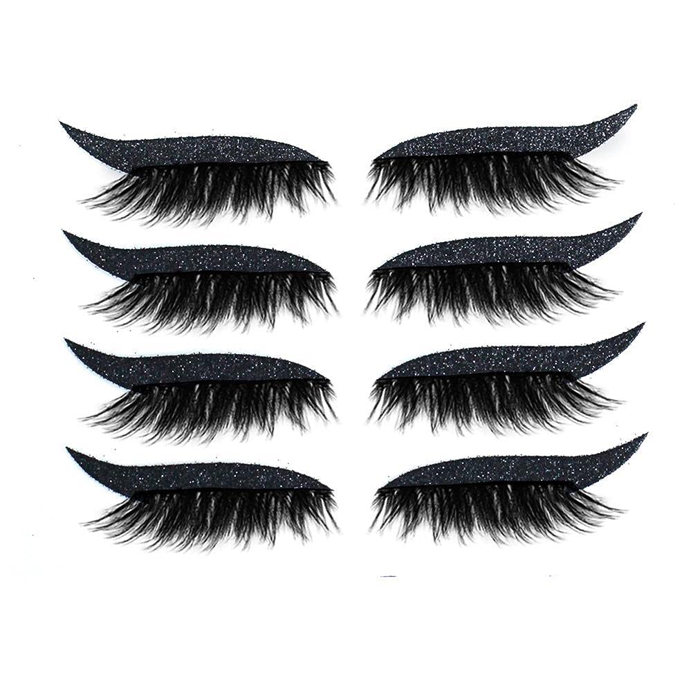 ICRPSTU 4 Pair Reusable Eyeliner and Eyelash Stickers,7 Color Waterproof Eye Shadow Template, Eyeliner Stencil Pads for The Perfect Winged Tip… Beauty & Personal Care ICRPSTU