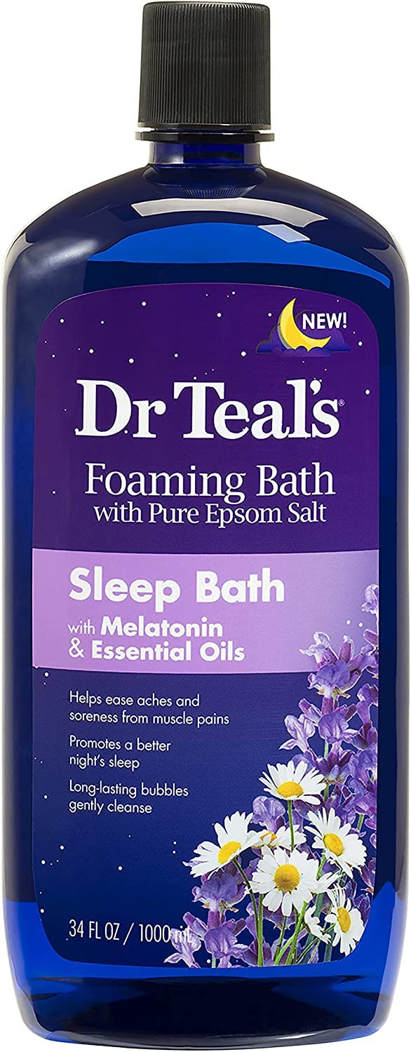 Dr Teal's Foaming Bath Variety Gift Set (2 Pack, 34oz Ea) - Melatonin Sleep Bath, Nourish & Protect with Coconut Oil - Essential Oils Blended Beauty and Personal Care Dr Teal's