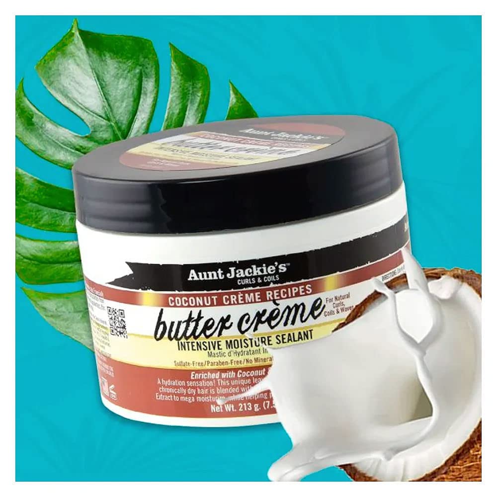 Aunt Jackie's Coconut Crème Recipes Butter Crème Intensive Moisture Sealant, Leave-In Conditioning Therapy for Dry Hair, 7.5 oz Beauty & Personal Care Aunt Jackie's