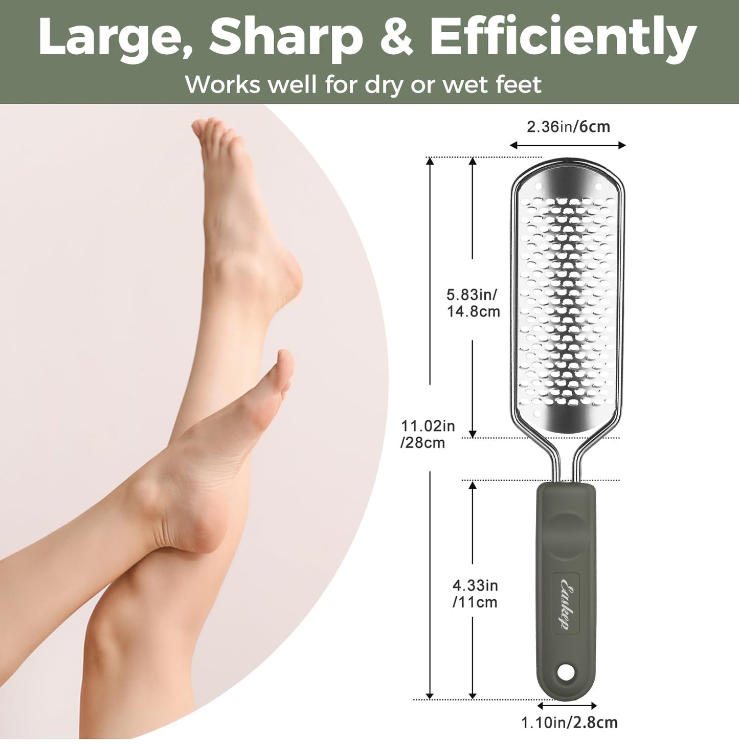 Foot File Foot Scrubber Pedicure - Callus Remover for Feet Easkep Professional Grater Rasp Foot Scraper Corns Callous Removers Cracked Dead Skin Beauty & Personal Care Easkep