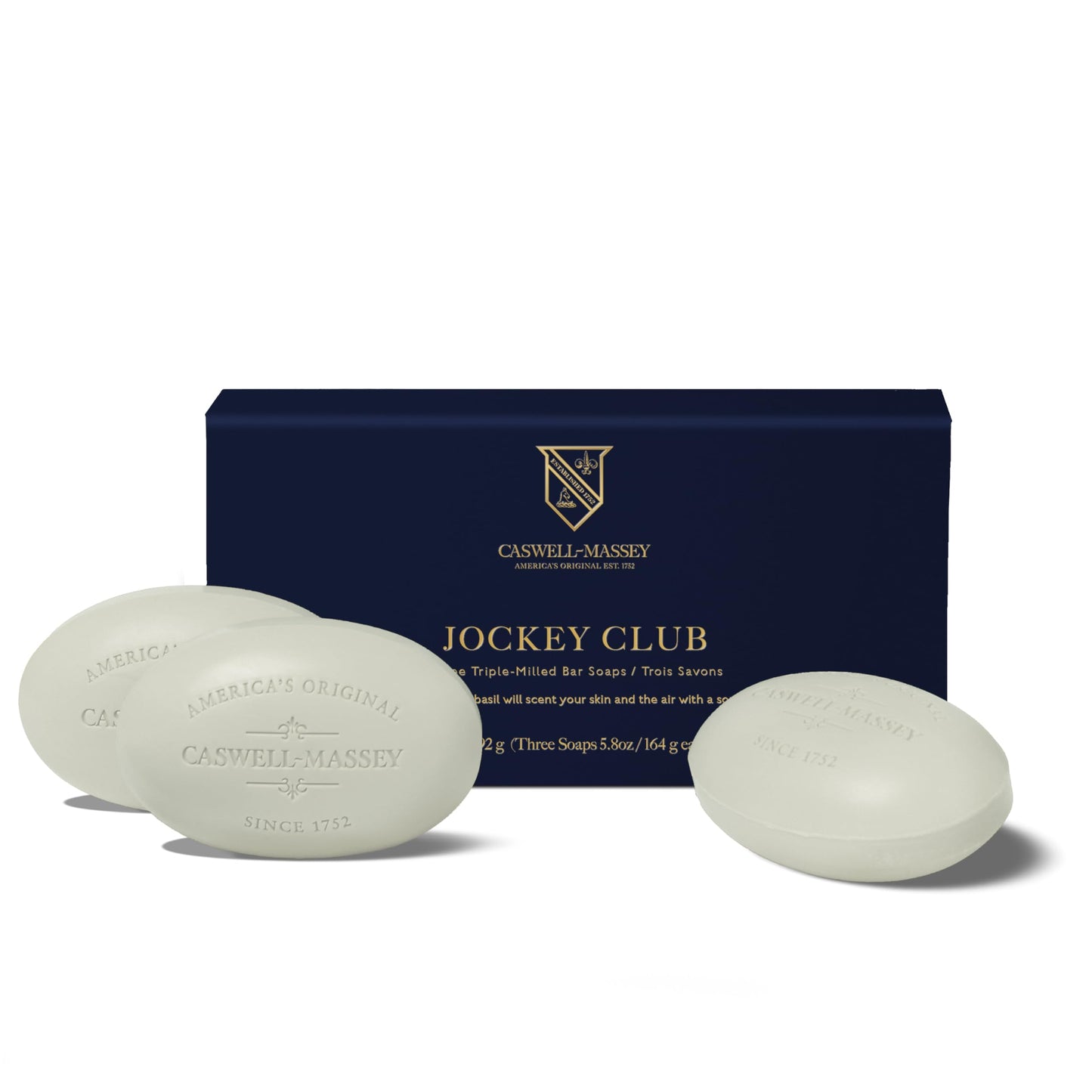 Caswell-Massey Men’s Bar Soap Gift Set - Jockey Club Scent - Triple-Milled Moisturizing Body Soap Bars for All Skin Types, Plant-Based Formula Beauty & Personal Care Caswell-Massey