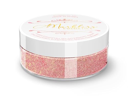 MARBLERS Glitter Mica Powder [Rose Quartz] 0.14oz (4g) | Glitter Mica | Highly Pigmented | Non-Toxic, Vegan, Cruelty-Free | Eyeshadow, Body Butter Beauty & Personal Care MARBLERS