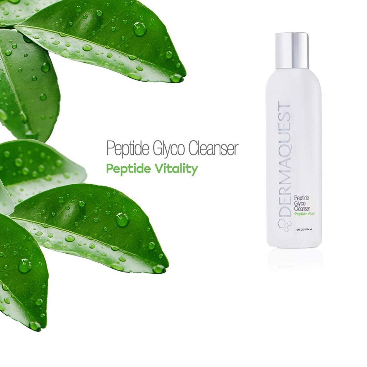 DermaQuest Peptide Vitality Peptide Creamy Glyco Cleanser - 15% Glycolic Acid Exfoliating Face Wash Pore Cleanser - Face Cleanser for Women & Men Beauty & Personal Care DermaQuest