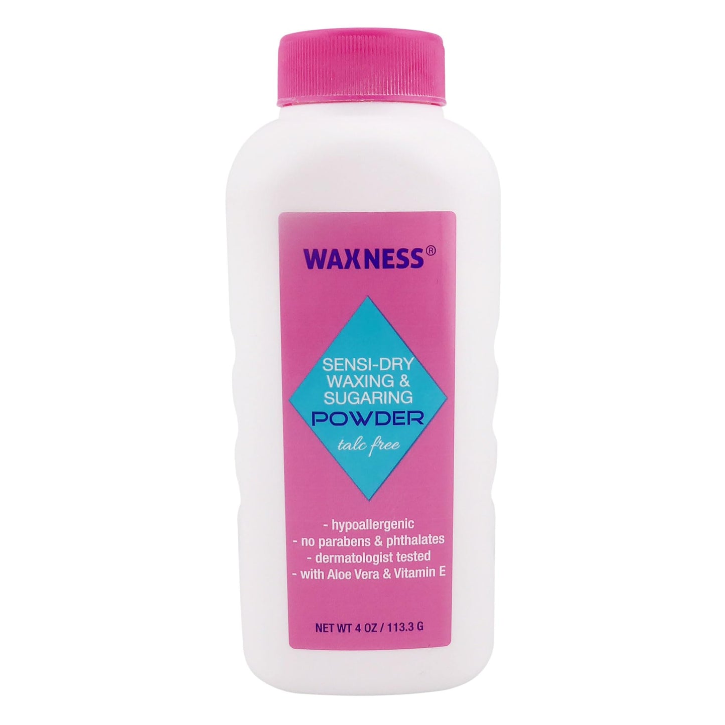 Waxness Sensi Dry Waxing & Sugaring Powder 4 oz (113 g) - Moisture Absorbing Pre Wax Powder for Waxing & Sugaring, Professional Use Beauty and Personal Care Waxness