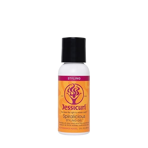 Jessicurl Spiralicious Gel, 2 Fl Oz - Hair Styling Gel for Curly Hair and Frizz Control, Safe for Color-Treated Hair, No Fragrance Added, Sulfate Beauty & Personal Care Jessicurl