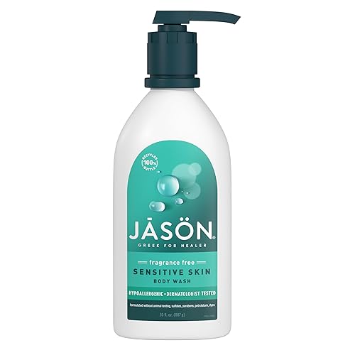 JASON Sensitive Skin Fragrance Free Body Wash, For a Gentle Feeling Clean, 30 Fluid Ounces Beauty & Personal Care JASON