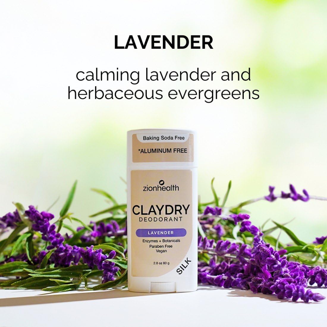 Zion Health Clay Dry Solid Lavender 2.5 Oz Beauty and Personal Care Adama Minerals