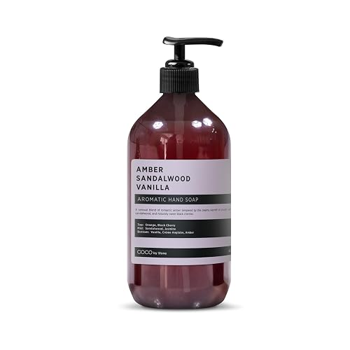 COCO by Stone 16oz Hand Soap (Amber | Sandalwood | Vanilla Inspired by Amber Romance) - Plant-Based Gentle Cleanser with a Rich, Long-Lasting Beauty & Personal Care COCO by Stone