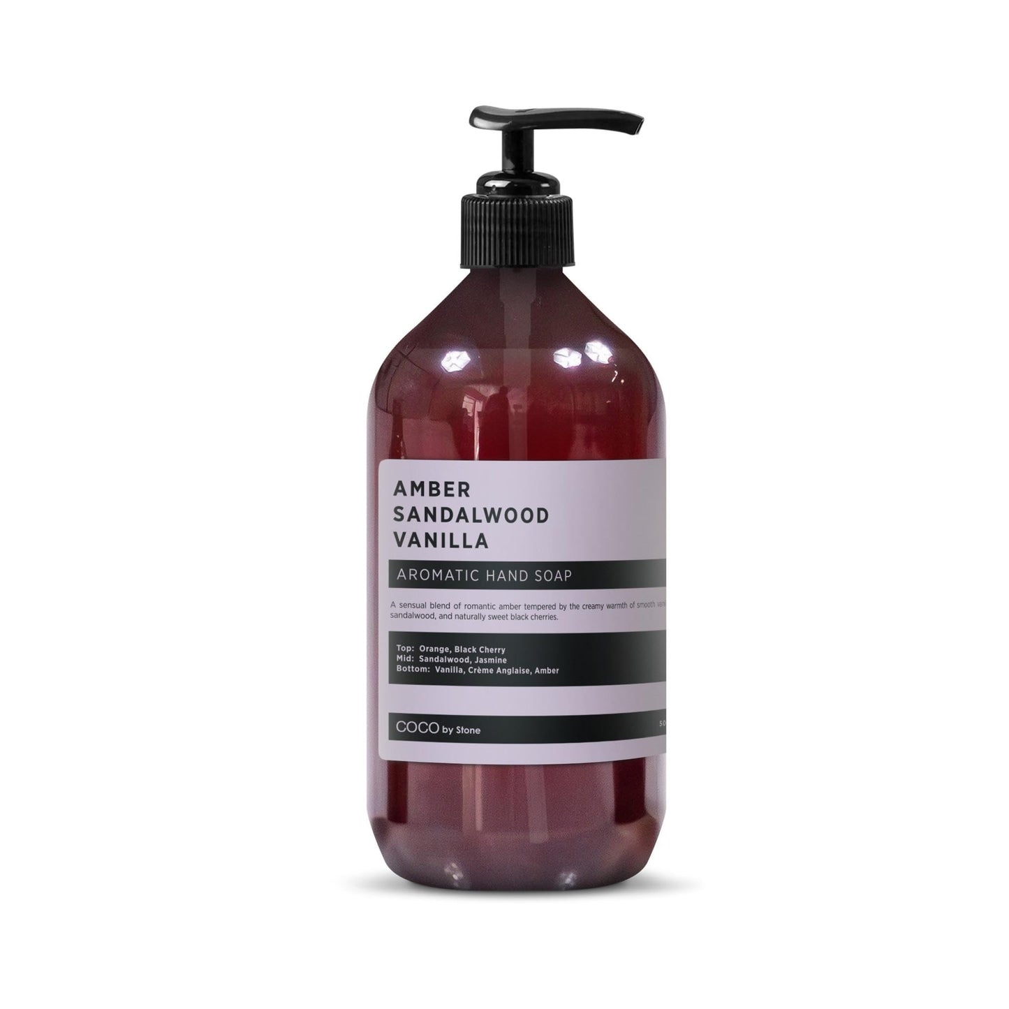 COCO by Stone 16oz Hand Soap (Amber | Sandalwood | Vanilla Inspired by Amber Romance) - Plant-Based Gentle Cleanser with a Rich, Long-Lasting Beauty & Personal Care COCO by Stone