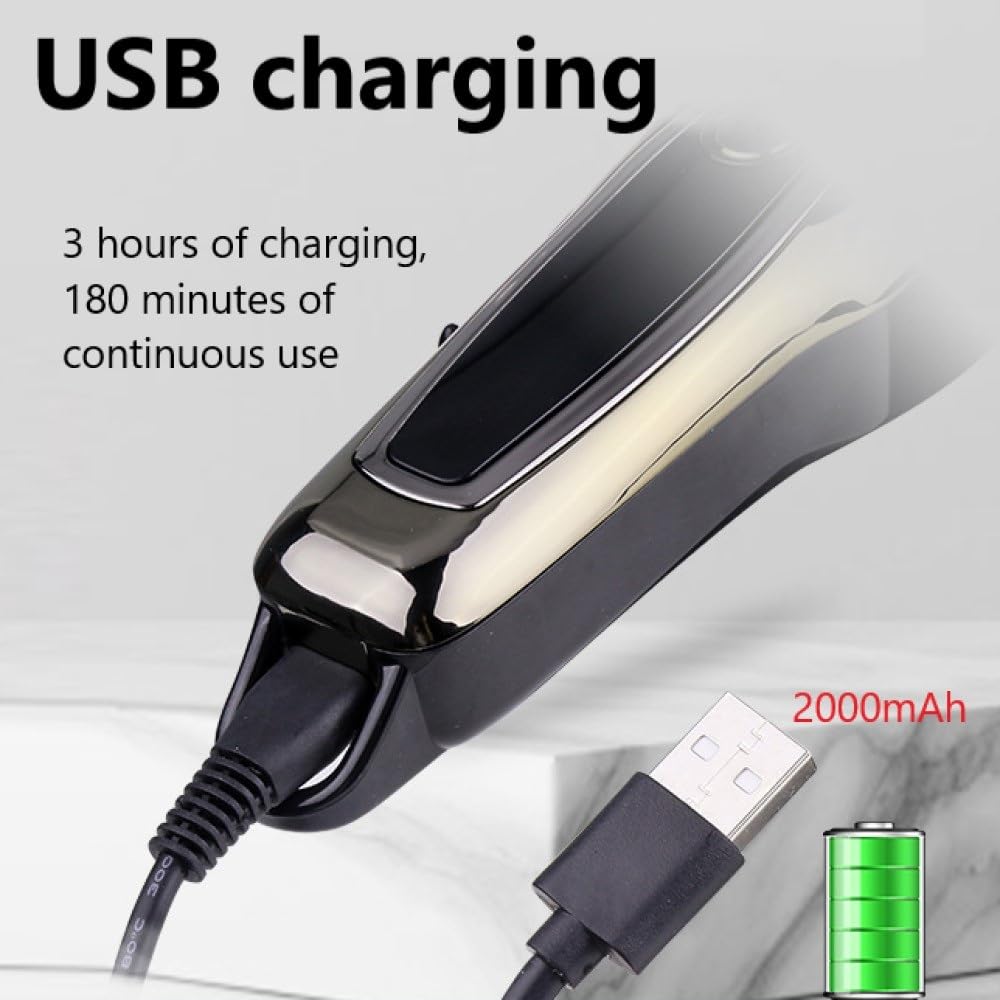 EOYLMIRL Pro Hair Clipper Professional Cord/Cordless Trimmer for Men Beard Electric Haircut Machine Lithium Battery Rechargeable(Orange) Beauty and Personal Care EOYLMIRL