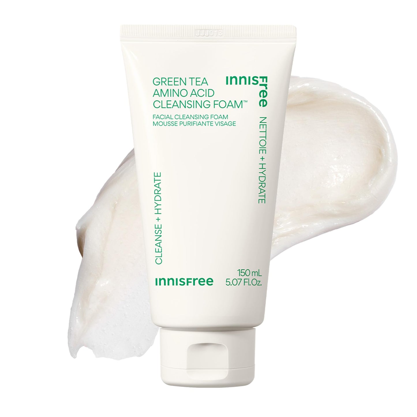 innisfree Green Tea Amino Acid Cleansing Foam | Hydrating Korean Face Wash | Gentle Lather | pH-Balanced Skincare | Sulfate-Free | Available in Gift Beauty and Personal Care innisfree