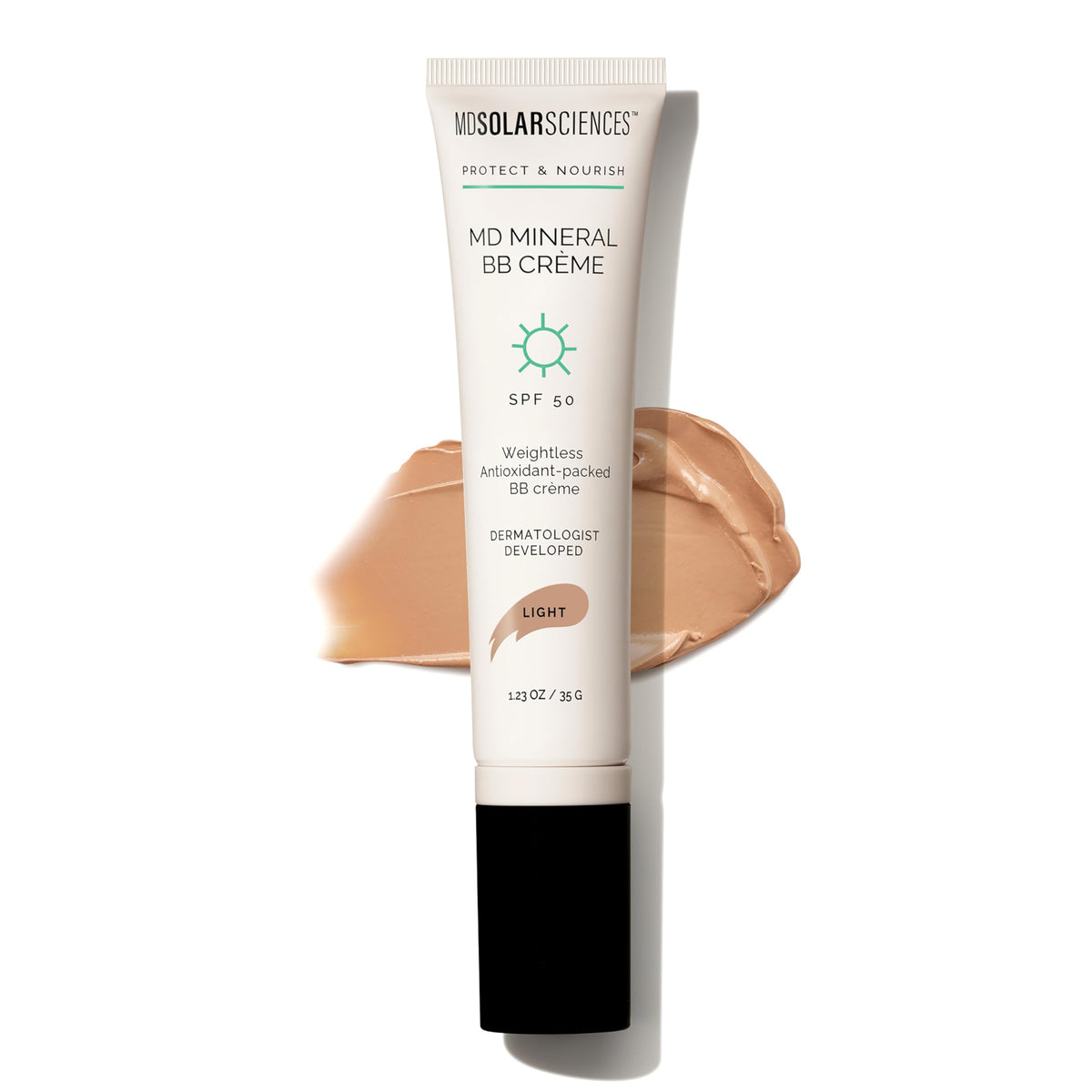 MDSolarSciences Mineral BB Creme SPF 50 | Hydrating, Sheer Tinted Mineral Sunscreen with Niacinamide, Caffeine & Squalane | Blurring, Anti-Aging,
