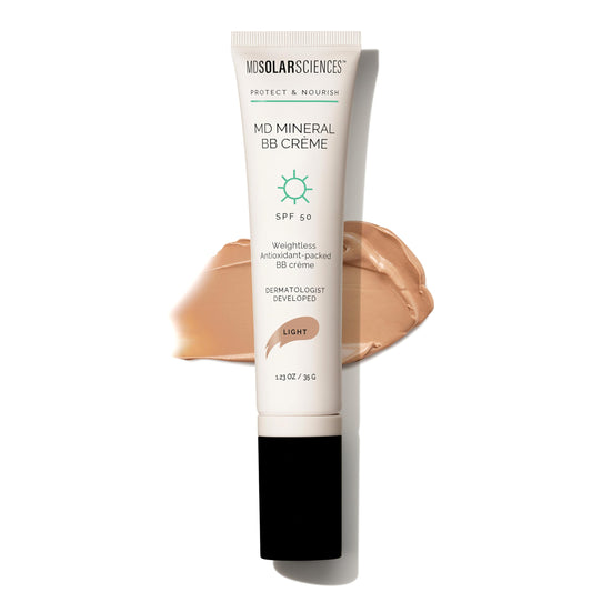 MDSolarSciences Mineral BB Creme SPF 50 | Hydrating, Sheer Tinted Mineral Sunscreen with Niacinamide, Caffeine & Squalane | Blurring, Anti-Aging,