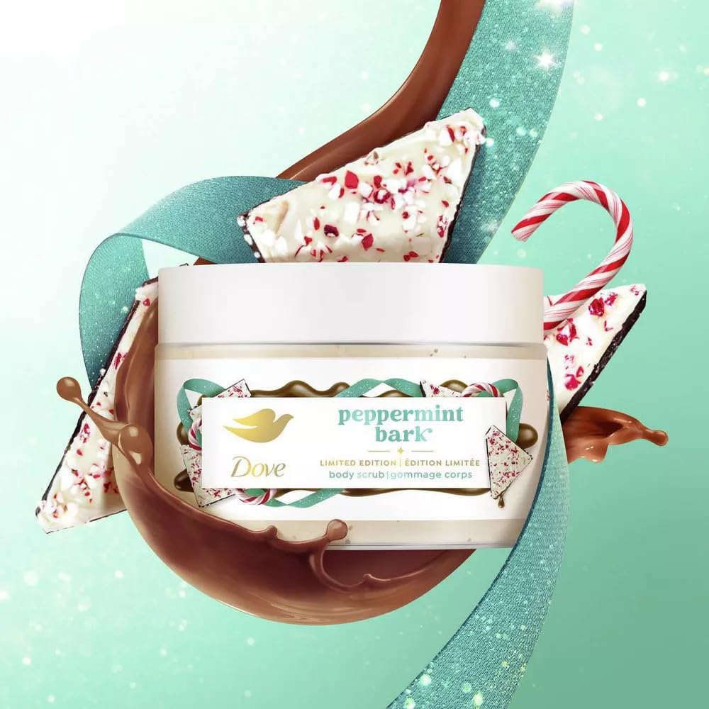 Dove Peppermint Bark Body Scrub - 3.5 oz Exfoliating Scrub, Moisturizing & Smoothing Skin Care Beauty & Personal Care Dove