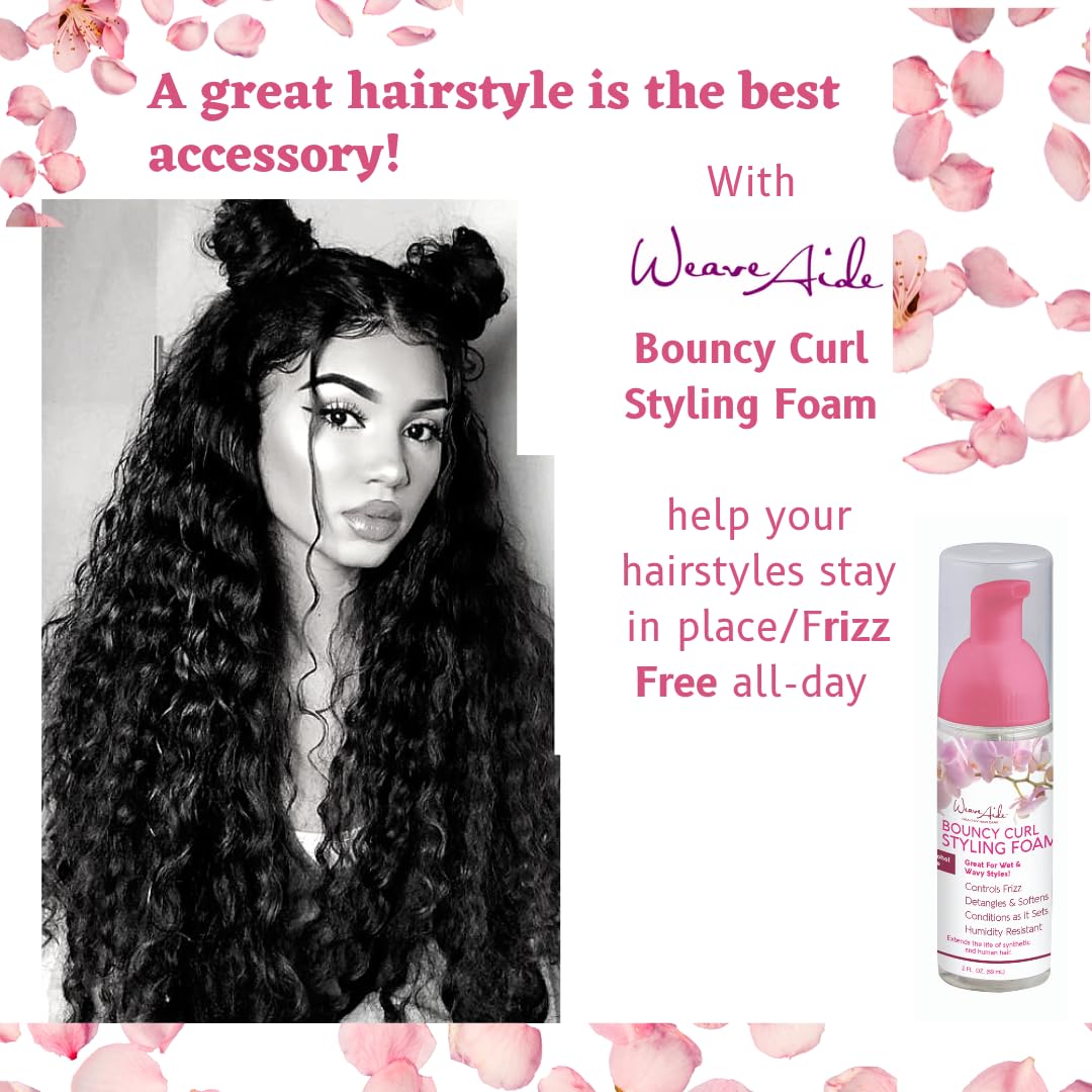 Weave Aide Bouncy Curl Styling Foam/Mousse 2 oz. (3-pack) Frizz control, Curl mousse for curly hair definition, anti frizz, curl enhancer, styling Beauty & Personal Care Swing It Inc