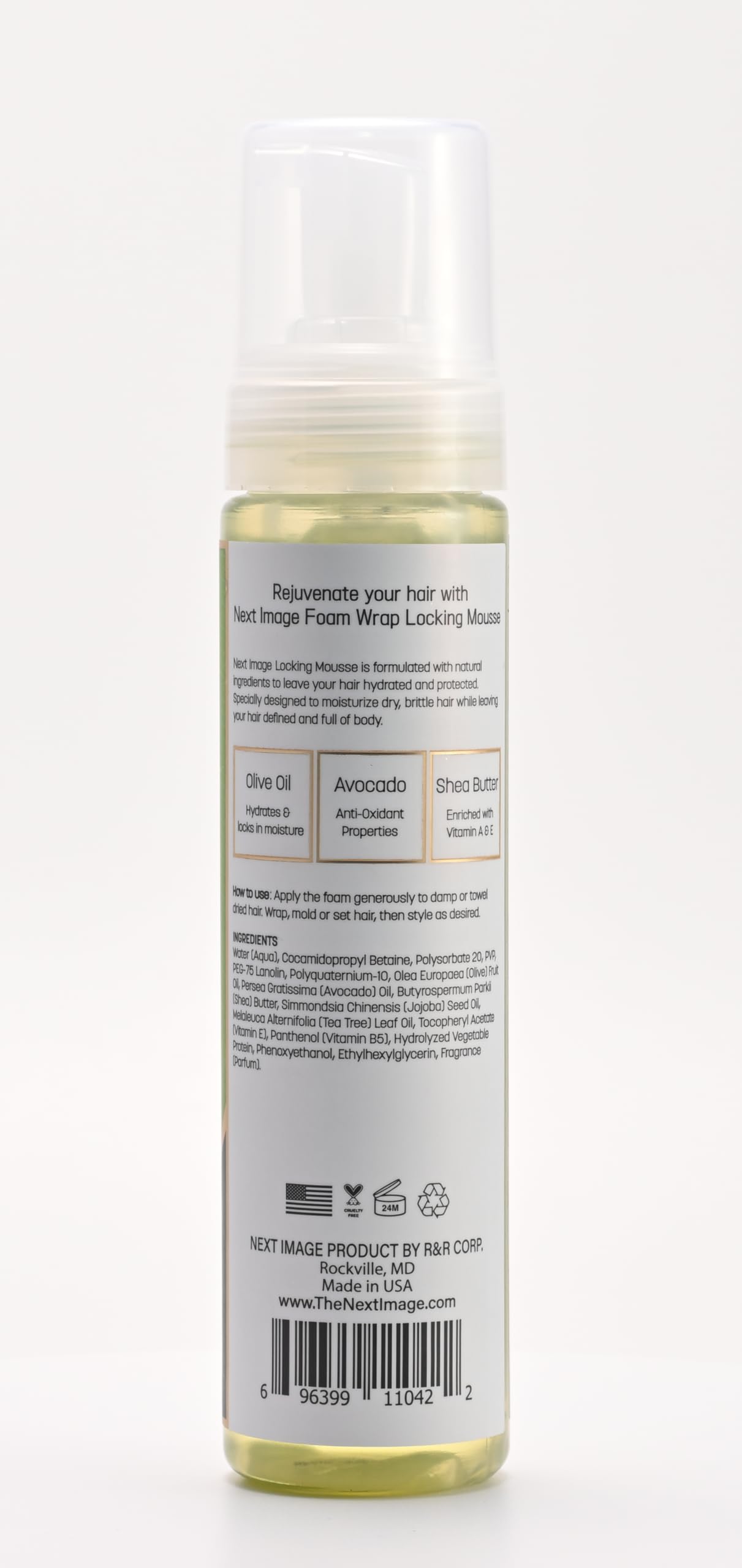 NEXT IMAGE Foam Wrap Locking Mousse (Olive & Avocado) Beauty & Personal Care NEXT IMAGE
