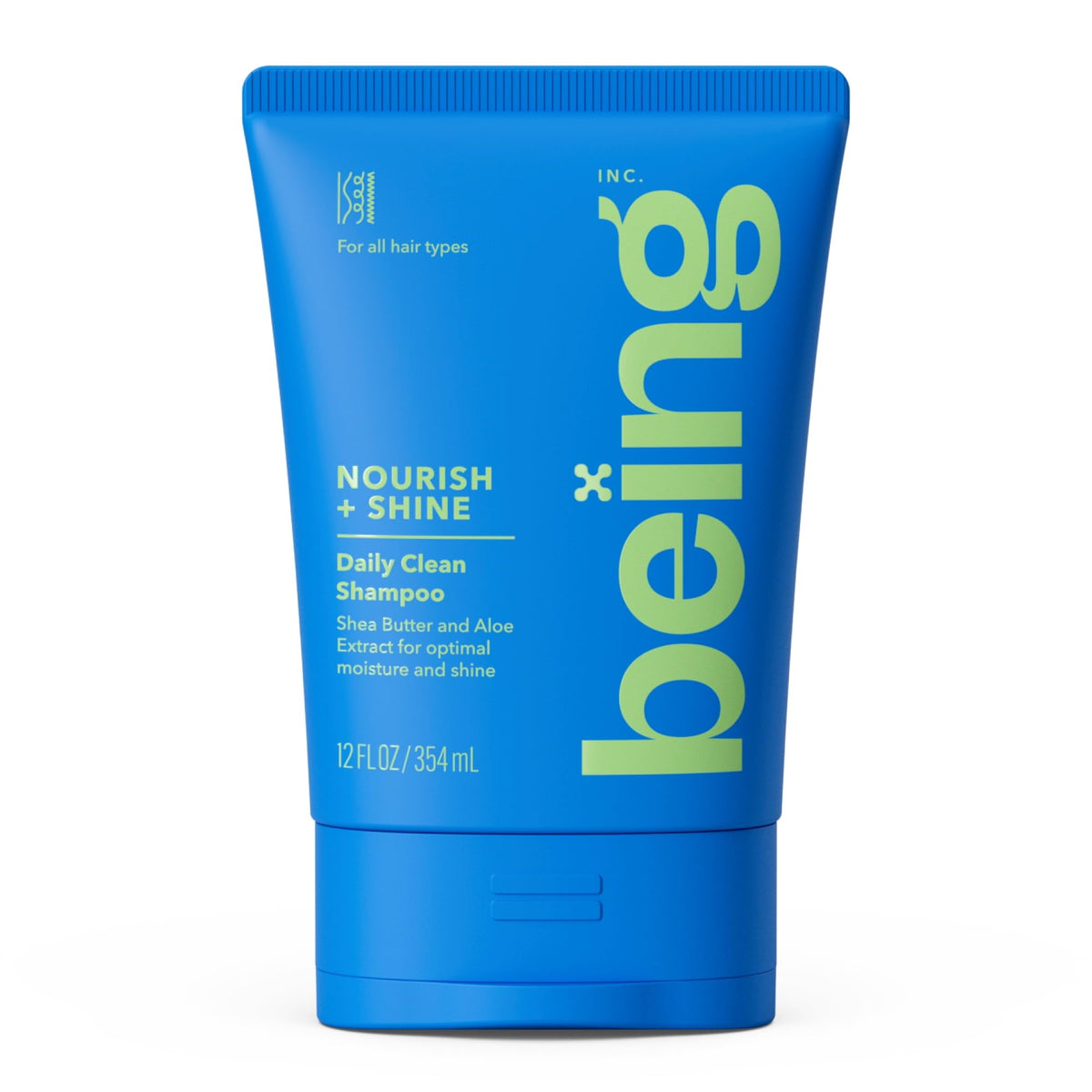 being NOURISH + SHINE Daily Clean Shampoo with Shea Butter and Aloe Extract, 12 fl oz