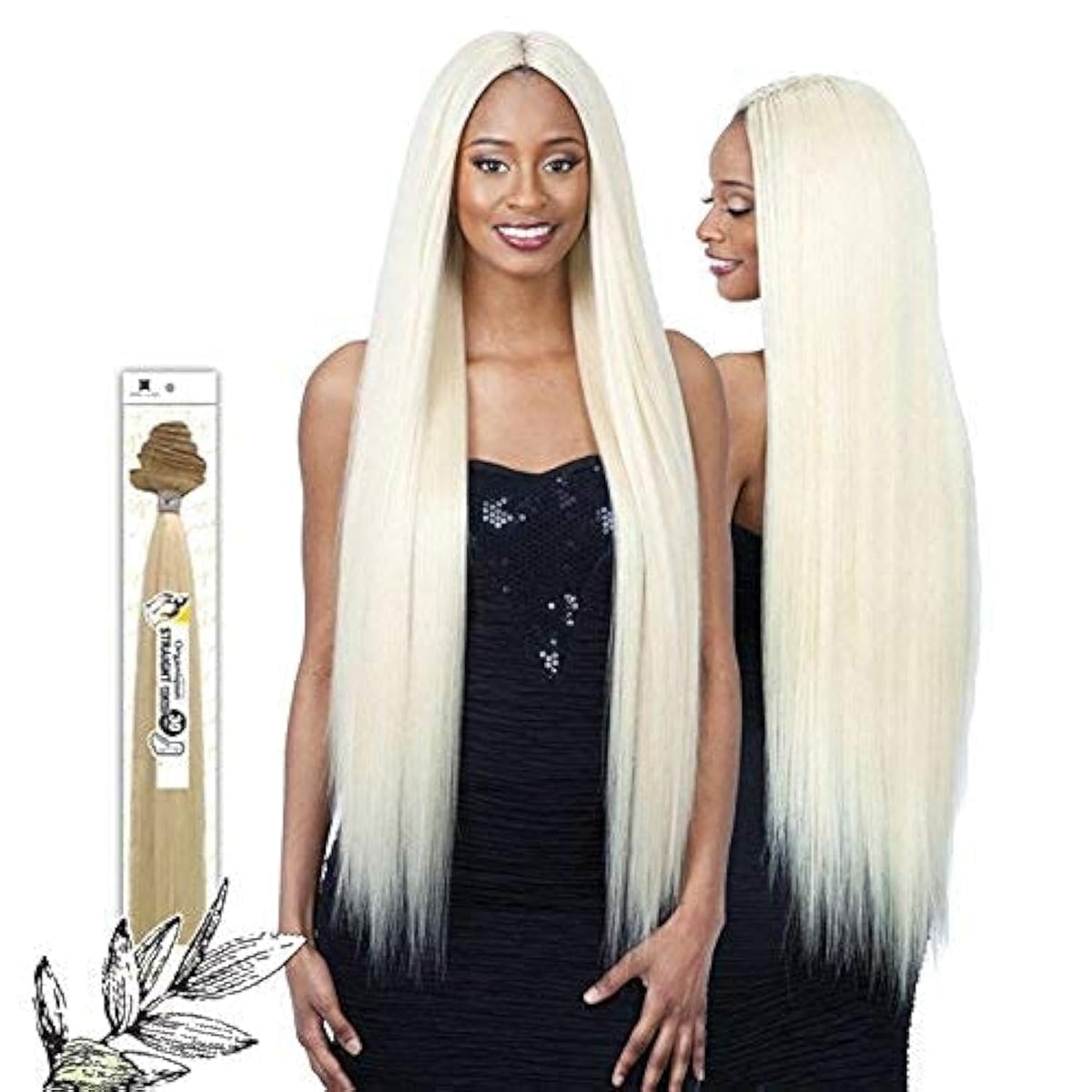 Organique Mastermix STRAIGHT 18" - Shake-N-Go Synthetic Bundle Weave (1Pack,1B)