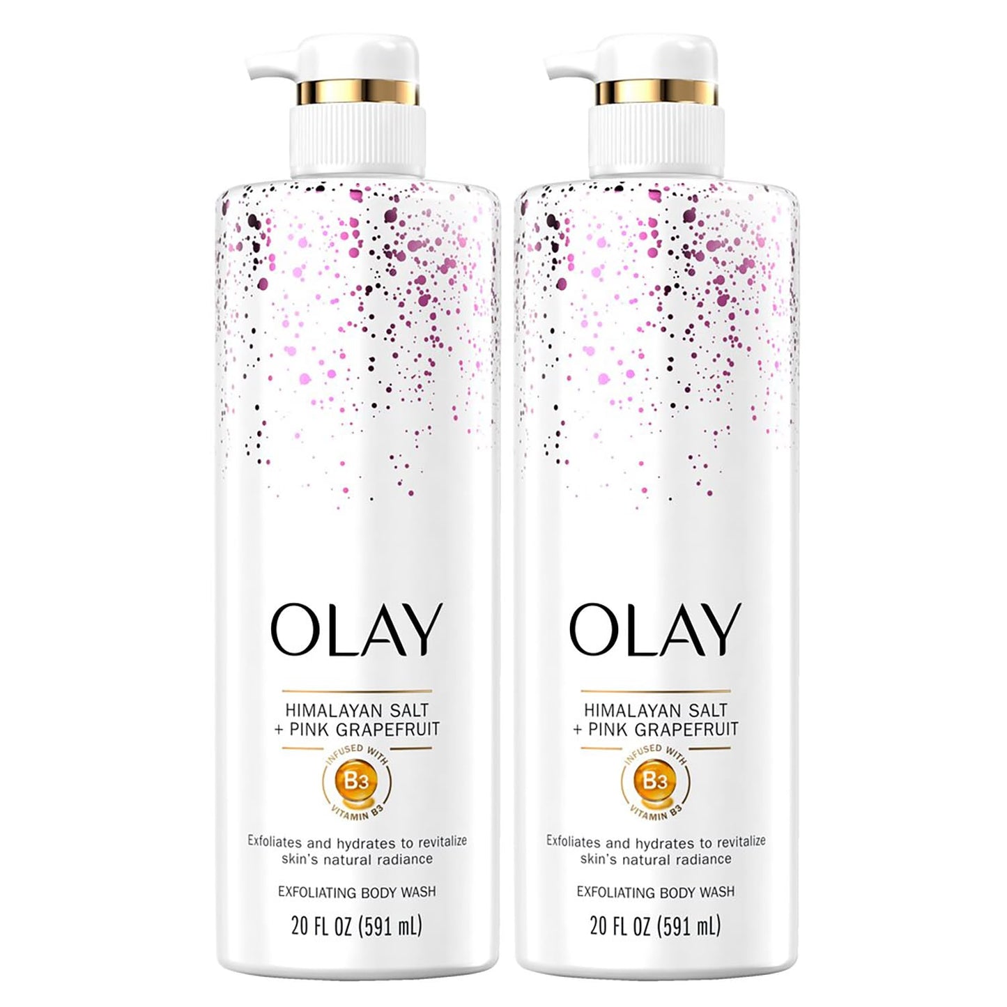 Olay Exfoliating & Revitalizing Body Wash with Himalayan Salt, Pink Grapefruit, and Vitamin B3, 17.9 fl oz (pack of 2) Beauty & Personal Care Olay