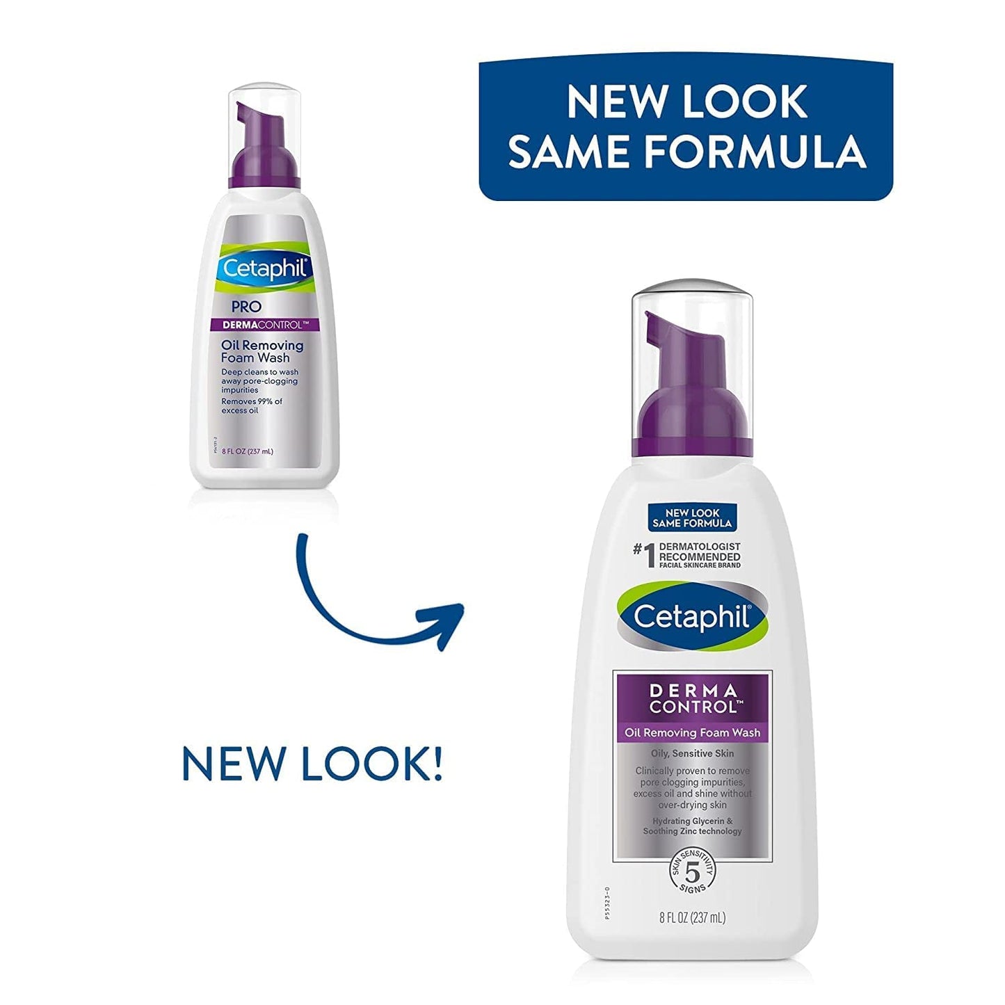 Cetaphil PRO DermaControl Oil Removing Foam Wash 8 oz (Pack of 2) - Packaging May Vary Beauty & Personal Care Cetaphil