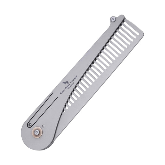 Boundless Voyage Titanium Hair Styling & Beard & Mustache Folding Pocket Comb, Portable EDC Accessories for Men and Women (Ti/9011A-D) Beauty and Personal Care Boundless Voyage