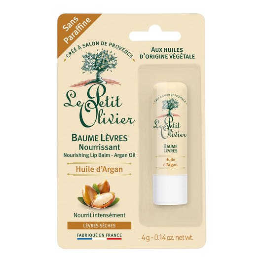 Le Petit Olivier Nourishing Lip Balm Stick - Enriched with Argan Oil - Softens and Smooths Dry Lips - Made with Natural Vegetable Oils - 0.14 oz Beauty and Personal Care Le Petit Olivier