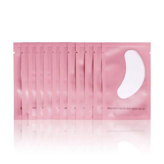 100 Pairs Set Under Eye Pads, Comfy and Cool Under Eye Patches Gel Pad for Eyelash Extensions Eye Mask Beauty Tool (Pink) Beauty & Personal Care Voncasen
