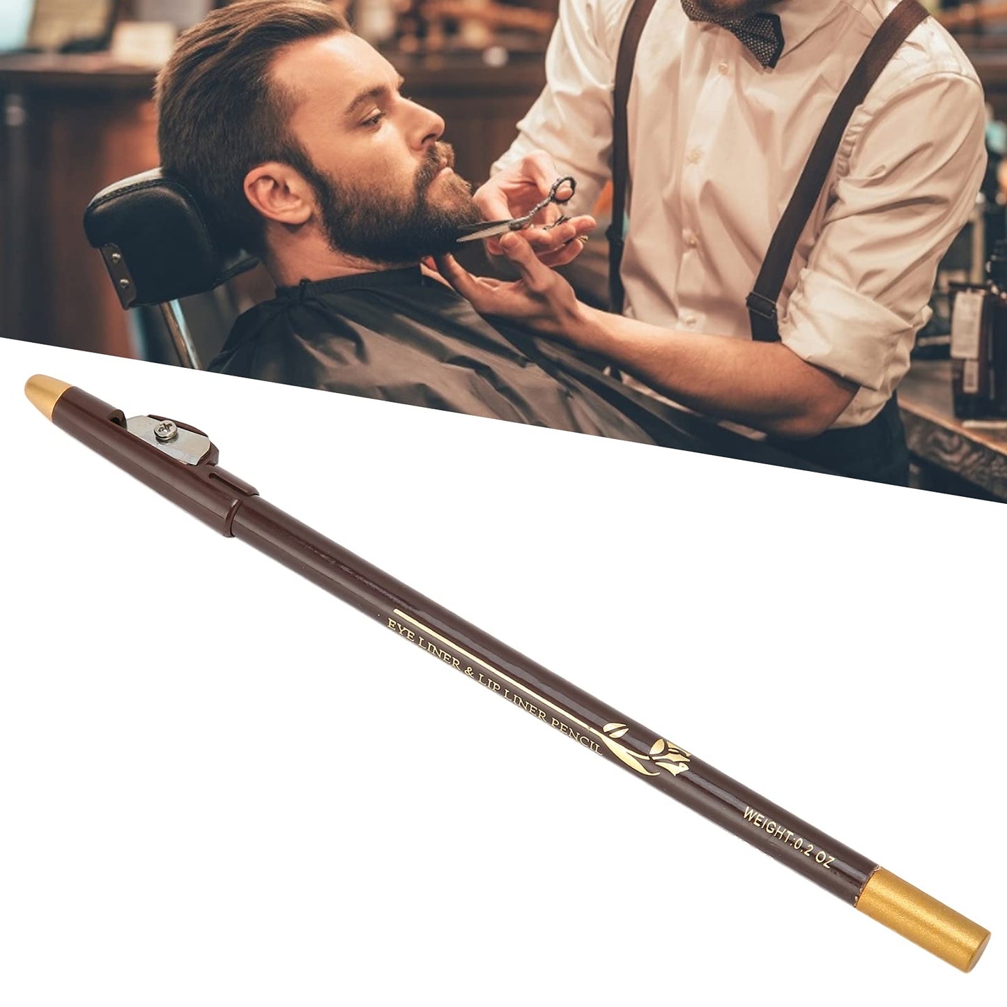 Beard Shaper and Styling Tool with Built-in Sharpener - Professional Hairline Razor Trace, Filler & Grooming Kit for Men's Beards Beauty and Personal Care Brrnoo