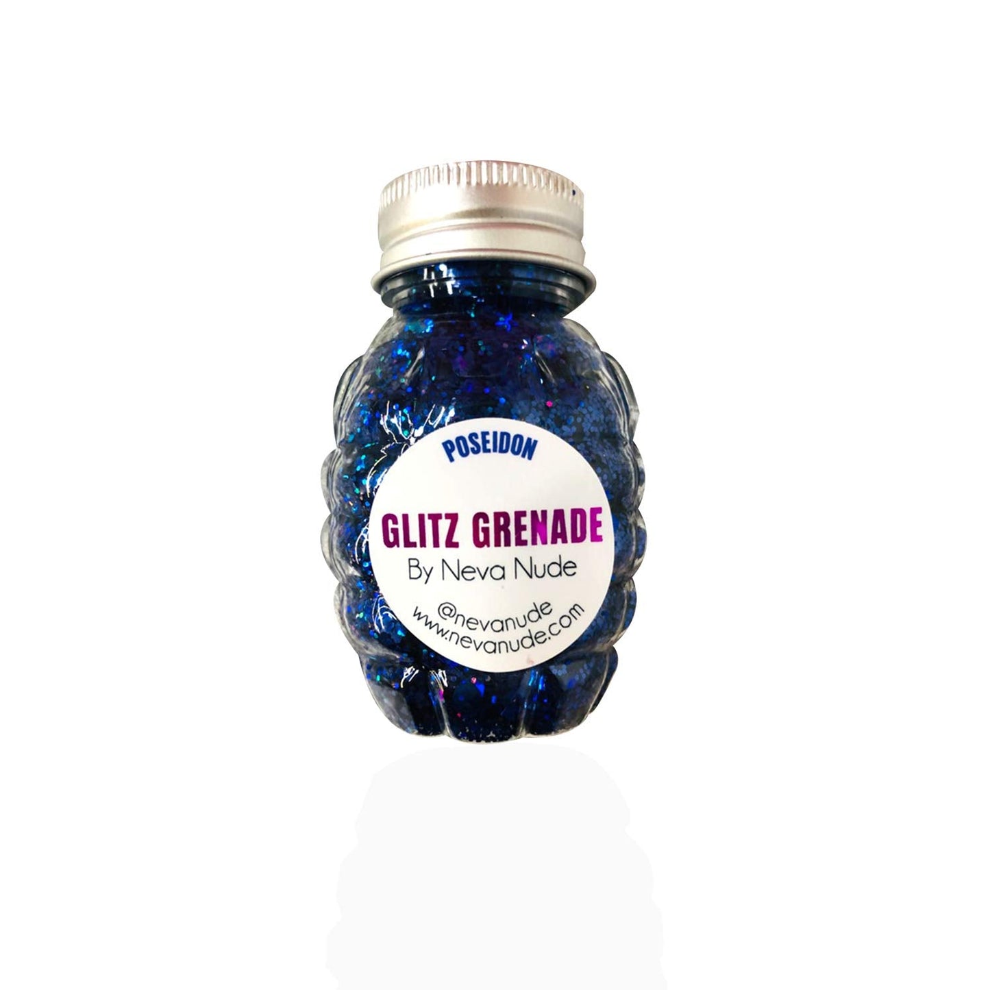 Neva Nude Face and Body Glitter Keychain - Chunky Loose Glitter for Festivals, Raves, and More | Cosmetic Grade | Super Sparkly (Poseidon Deep Blue Beauty & Personal Care Neva Nude