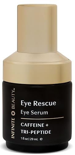 Infinite Beauty Eye Rescue Eye Serum - Caffeine & Tri-peptide - Reduces Puffiness & Dark Circles | Hydrates & Brightens Delicate Skin, Anti-Aging | 1 Beauty & Personal Care Infinite Beauty
