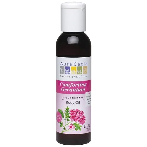Aromatherapy Body Oil - Comforting Geranium 4 fl Ounce (118 ml) Liquid Beauty & Personal Care Aura Cacia
