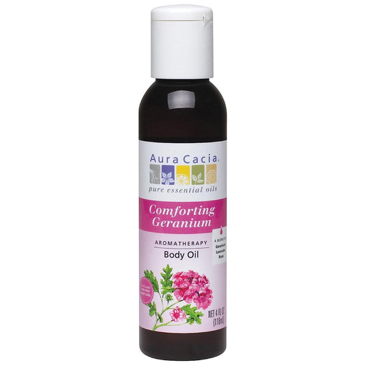 Aromatherapy Body Oil - Comforting Geranium 4 fl Ounce (118 ml) Liquid Beauty & Personal Care Aura Cacia