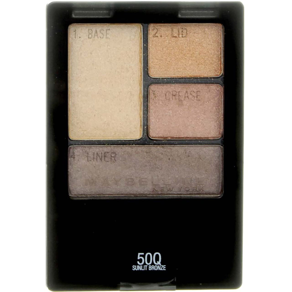 (2 Pack) Maybelline New York Expert Wear Eyeshadow Quads, 50q Sunlit Bronze Modern Metallics