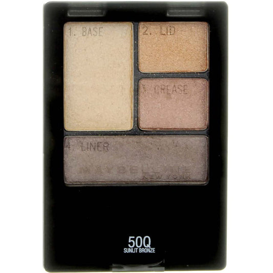 (2 Pack) Maybelline New York Expert Wear Eyeshadow Quads, 50q Sunlit Bronze Modern Metallics
