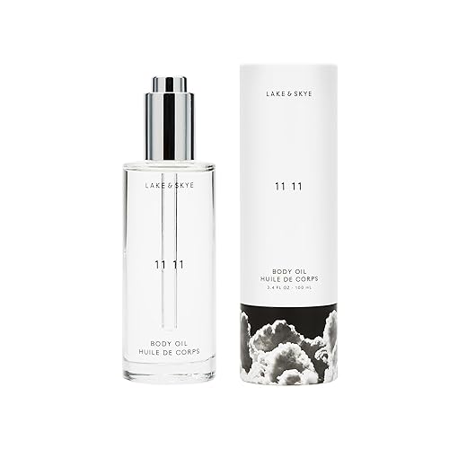 Lake & Skye 11 11 Body Oil - Hydrating Body Oil with Vitamin E & Almond Oil - Clean Skin Musk, Sheer & Uplifting Scent - 3.4 fl oz (100 ml) Beauty & Personal Care Lake & Skye