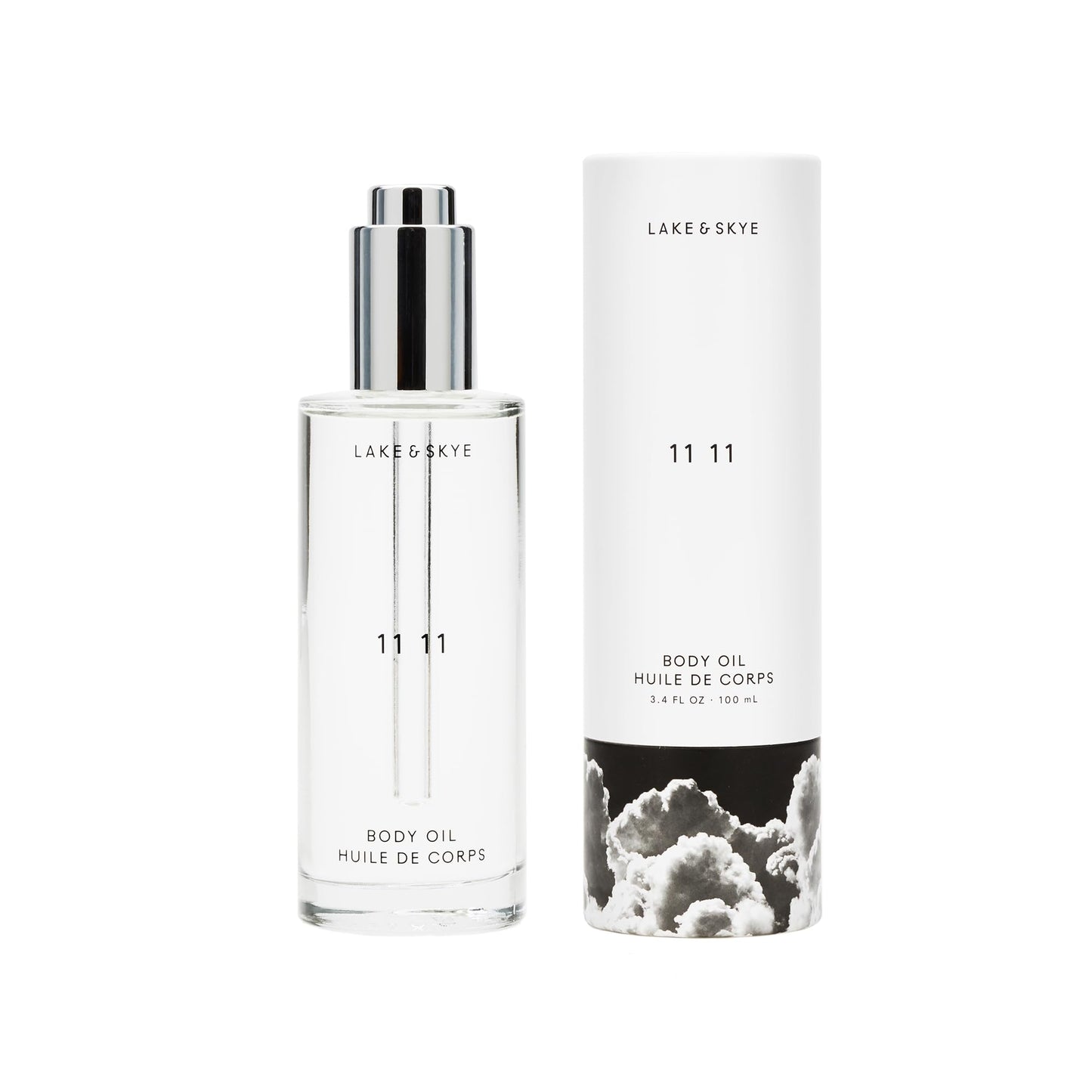 Lake & Skye 11 11 Body Oil - Hydrating Body Oil with Vitamin E & Almond Oil - Clean Skin Musk, Sheer & Uplifting Scent - 3.4 fl oz (100 ml) Beauty & Personal Care Lake & Skye