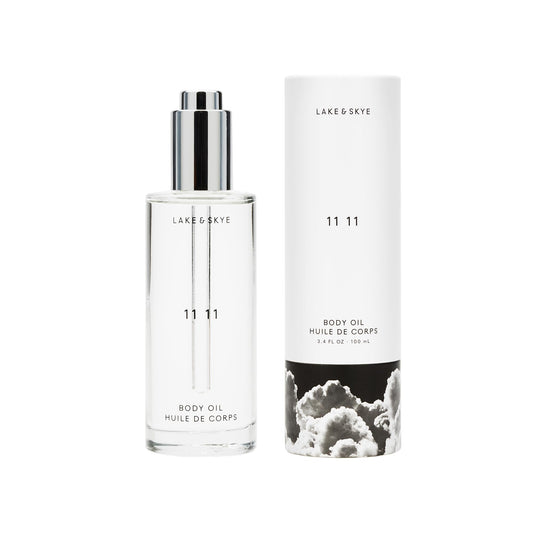 Lake & Skye 11 11 Body Oil - Hydrating Body Oil with Vitamin E & Almond Oil - Clean Skin Musk, Sheer & Uplifting Scent - 3.4 fl oz (100 ml) Beauty & Personal Care Lake & Skye