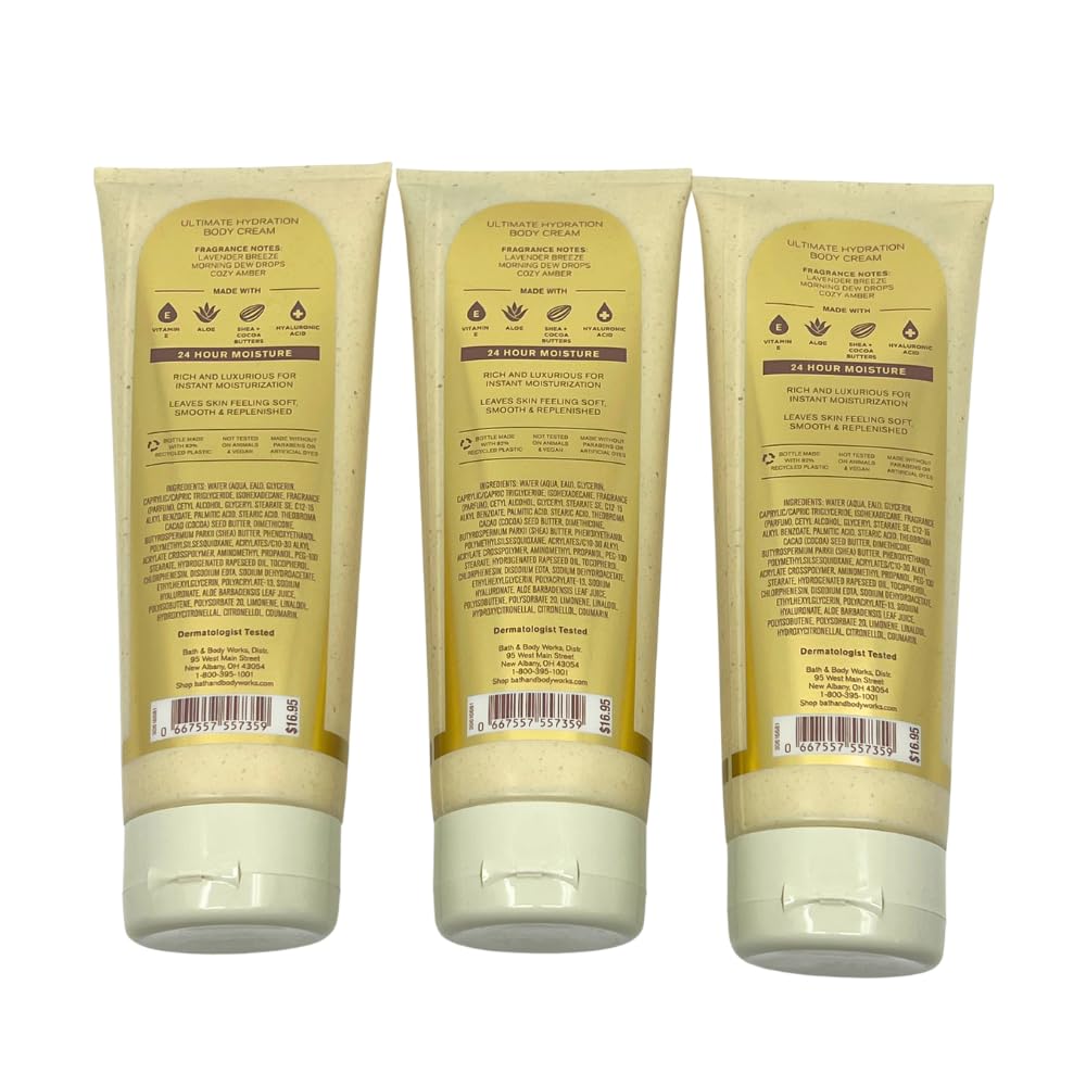 Bath & Body Works CLOUD NINE Cloud 9 Ultimate Hydration Body Cream - Pack of 3 Beauty & Personal Care Bath & Body Works