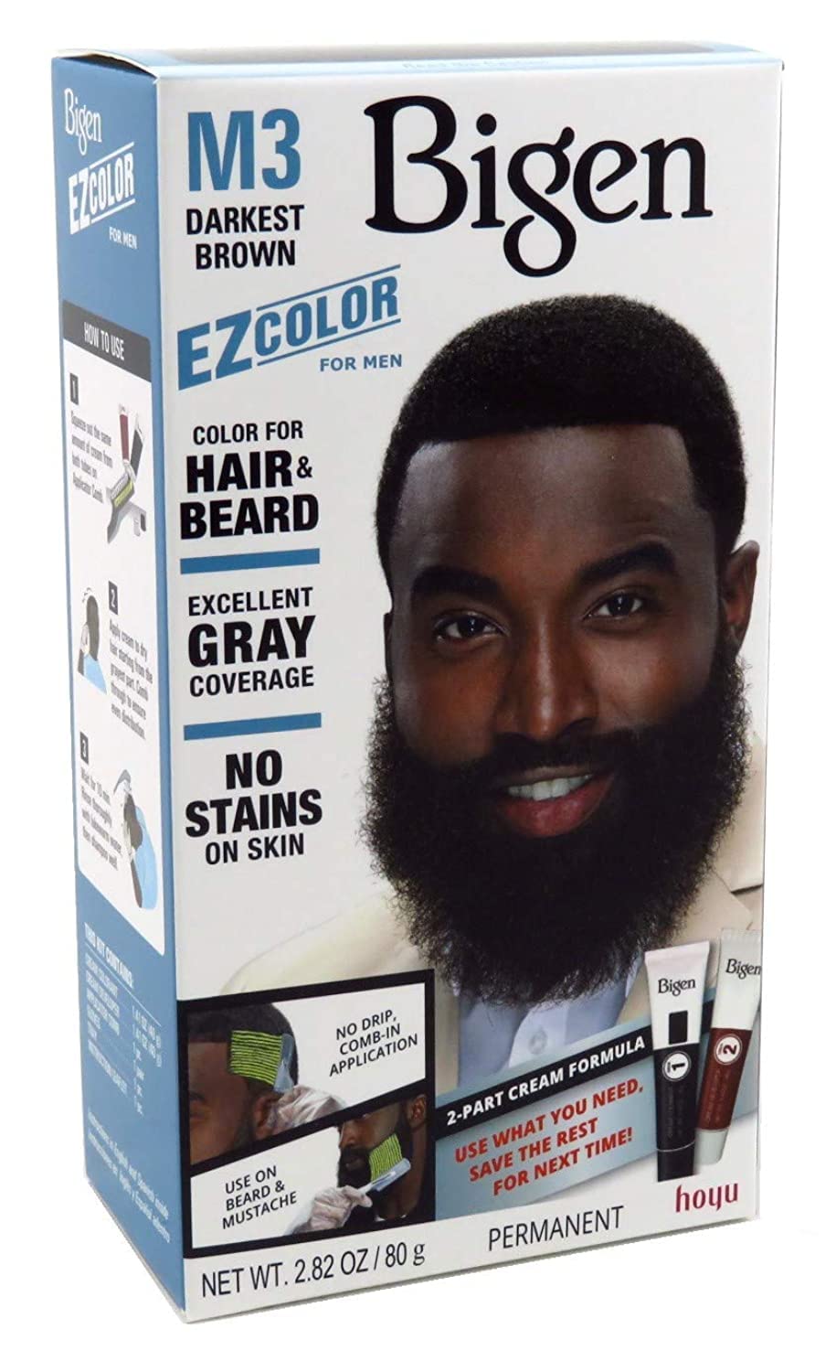 Bigen EZ Color Hair Color for Men, Darkest Brown Kit, 48 Oz, Pack of 6 Beauty & Personal Care Bigen