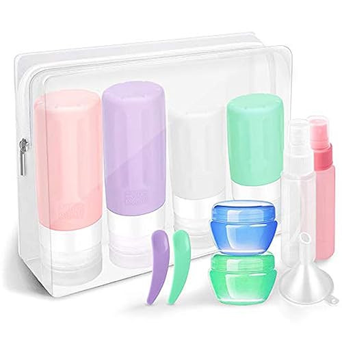 Travel Bottles Kit, TSA Approved Leak Proof Portable Toiletry Containers Set, Clear PET Flight Size Cosmetic Containers for Lotion, Shampoo Beauty & Personal Care Vitog