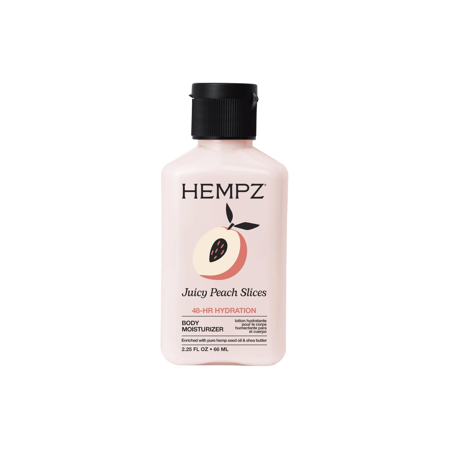 Hempz Mini Juicy Peach Lotion, Natural Hemp Seed Oil Ultra Hydrating Body Moisturizer with Shea Butter, Peach Extract, and Aloe Vera Extract, Travel Beauty & Personal Care Hempz